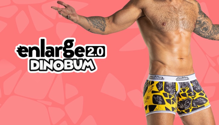 Push Up Boxerky AussieBum Enlarge 2.0 Dino Yellow6 - kópia_729px